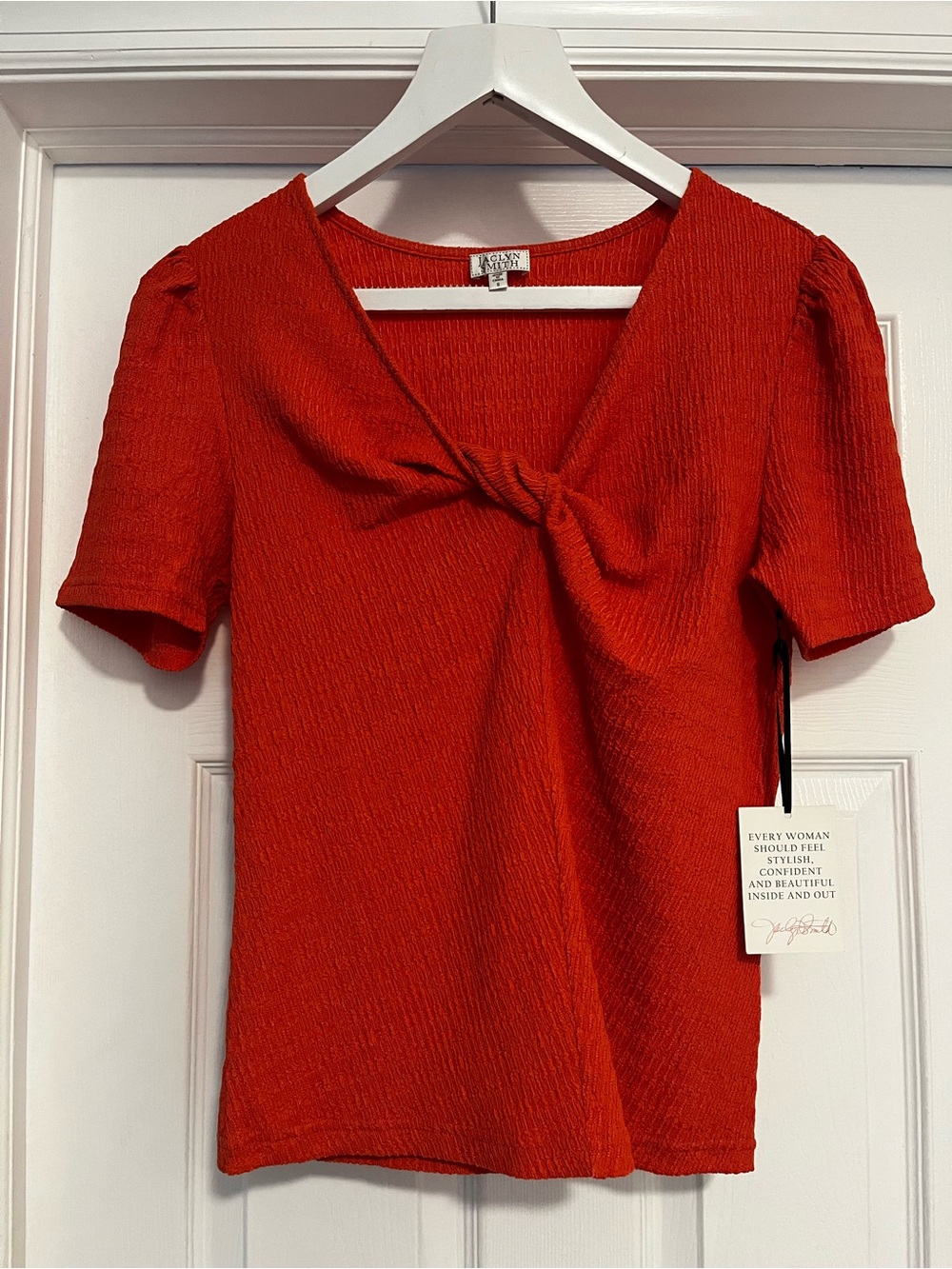 Knot-Front Short Sleeve Top